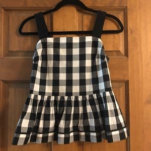 Kate Spade Gingham Peplum top